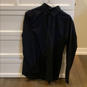 H&M dress shirt black men’s slim fit